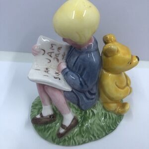 Charpente Classic Winnie Pooh Porcelain Figurine - Chris And Pooh ~66807 Disney